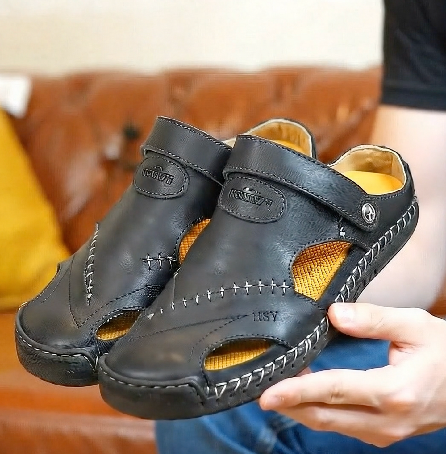 Orthopädische Ledersandalen